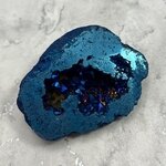 Flame Aura Quartz Geode ~70x58mm