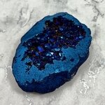 Flame Aura Quartz Geode ~86x67mm