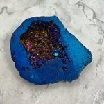 Flame Aura Quartz Geode ~75x36mm