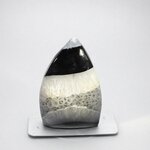 Black Agate Crystal Flame ~78x52mm