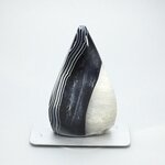Black Agate Crystal Flame ~85x51mm