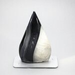 Black Agate Crystal Flame ~90x55mm