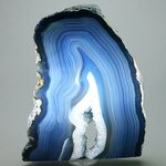Free-standing Polished Agate - Blue ~100x130mm