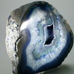 Free-standing Polished Agate - Blue ~111x109mm