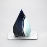 Blue Agate Crystal Flame ~72x45mm