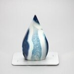 Blue Agate Crystal Flame ~75x43mm