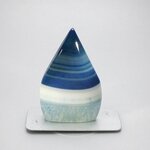 Blue Agate Crystal Flame ~75x49mm