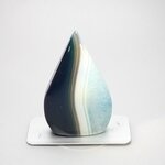 Blue Agate Crystal Flame ~77x48mm