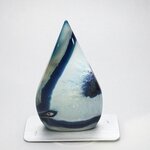 Blue Agate Crystal Flame ~90x52mm