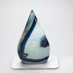 BEAUTIFUL Blue Agate Crystal Flame ~90x52mm