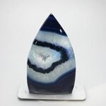 Blue Agate Crystal Flame ~90x54mm