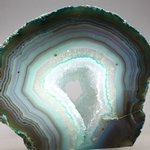 Free Standing Polished Agate - Turquoise ~12.5x11.5cm