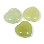 Front Drilled New Jade Hearts - 30mm