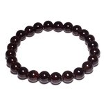 Garnet 8mm Round Bead Bracelet