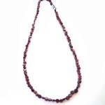 Garnet Gemstone Crystal Necklace with clasp - 18 Inches
