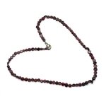 Garnet Gemstone Crystal Necklace with clasp - 18 Inches