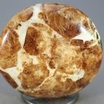 Garnet in Limestone Polished Stone ~43mm