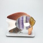 Gemstone Fish Carving ~76x55mm