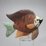 Gemstone Fish Carving ~80x69mm
