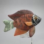 Gemstone Fish Carving ~89x65mm