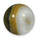 Golden Green Banded Agate Crystal Sphere ~4.5cm