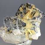 Golden Rutile with Hematite and Quartz Healing Mineral ~35mm