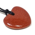 Goldstone Heart Necklace 'Prosperity'