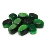 Green Cats Eye Tumble Stone - Synthetic