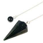 Green Goldstone Crystal Pendulum