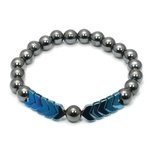 Hematite Crystal Bracelet - Blue Arrows
