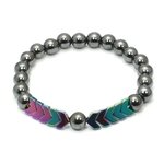 Hematite Crystal Bracelet - Rainbow Arrows