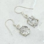 Herkimer Diamond 925 Silver Drop Earrings ~14mm