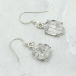 Herkimer Diamond 925 Silver Drop Earrings ~15mm