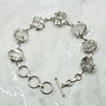 Herkimer Diamond & 925 Sterling Silver Bracelet (length 203mm)
