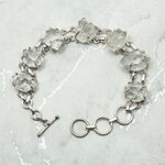 Herkimer Diamond & 925 Sterling Silver Bracelet (length 200mm)