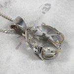 Herkimer Diamond & Silver Pendant  ~16mm