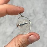 Herkimer Diamond Healing Crystal 925 Silver Pendant  ~20mm