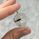 Herkimer Diamond Healing Crystal 925 Silver Pendant  ~25mm