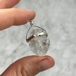 Herkimer Diamond Healing Crystal 925 Silver Pendant  ~26mm