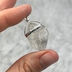 Herkimer Diamond Healing Crystal 925 Silver Pendant  ~30mm