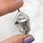 Herkimer Diamond Healing Crystal Pendant  ~34mm