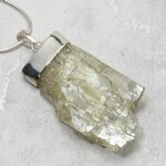 Hiddenite Healing Crystal 925 Silver Pendant ~38mm