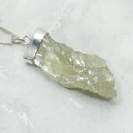 Hiddenite Healing Crystal 925 Silver Pendant ~39mm
