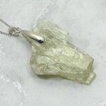 Hiddenite Healing Crystal 925 Silver Pendant ~42mm