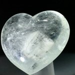 Honey Calcite Crystal Heart ~58mm