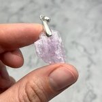 Kunzite Healing Crystal 925 Silver Pendant ~25mm