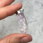 Kunzite Healing Crystal 925 Silver Pendant ~34mm
