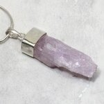 Kunzite Healing Crystal 925 Silver Pendant ~34mm