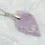 Kunzite Healing Crystal 925 Silver Pendant ~42mm