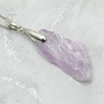 Kunzite Healing Crystal 925 Silver Pendant ~43mm